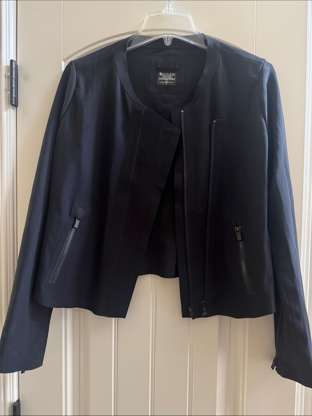 Athleta Moto Jacket size small black